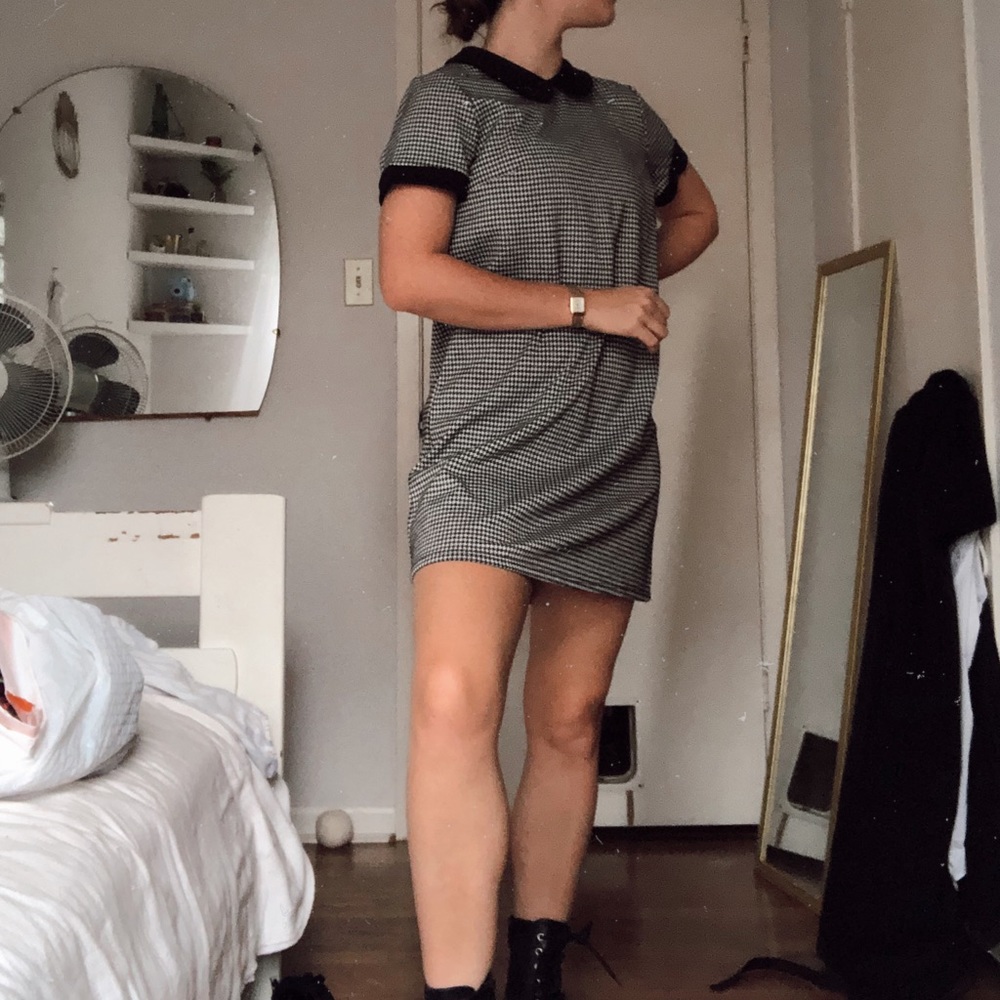 Forever 21 Houndstooth Peter Pan Collar Dress